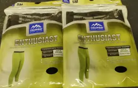 Coldpruf 091641151862 2 Pairs Of Enthusiast Thermal Base Layer Polypropylene Size 6-8 Small