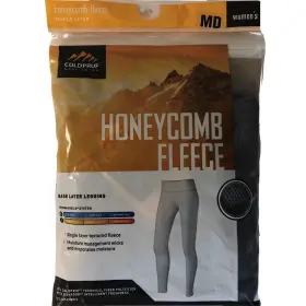 Coldpruf 091641169690 Base Layer Legging M Womens Honeycomb Fleece Moisture Wick Textured