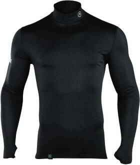 Coldpruf 091641175189 Peak Performance Mens Warmer Mock Top - Black Medium