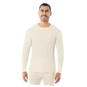 839ls2xnu Coldpruf Baselayer Mens Cotton Waffle Knit Heavyweight Thermal Underwear Top X-large Natural