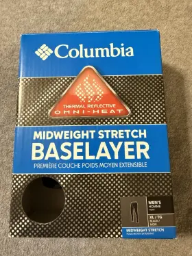 1638601010 Columbia Midweight Omniheat Stretch Base Layer Pants Mens Size Xl New