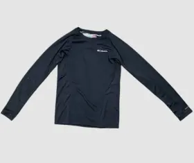 Columbia 194895840510 Kids Boys Black Omni-heat Logo Midweight Baselayer Crew Size L