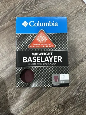 Columbia 195981339109 Baselayer Malbec Size S/p Midweight Long Sleeve