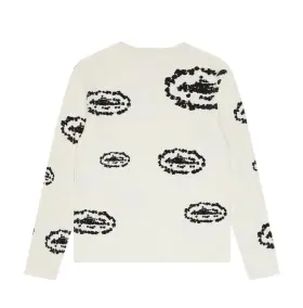 Crtz0455-007-lg Corteiz Dt Island Wreath Thermal Top Cream Graphic Print Long Sleeve Size L
