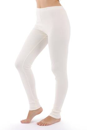 Cottonique 806032521911 Womens Thermal Leggings Organic Cotton Hypoallergenic Base Layer Navy