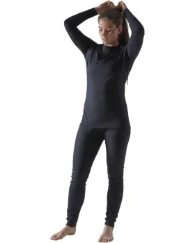 L109808 Craft Sportswear 318573430777 Womens Black Core Warm Baselayer Set Size L