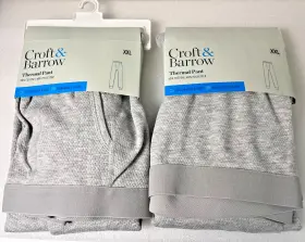 Croft & Barrow 400462682521 Men S And Thermal Pants Set Of Two Gray Xxl