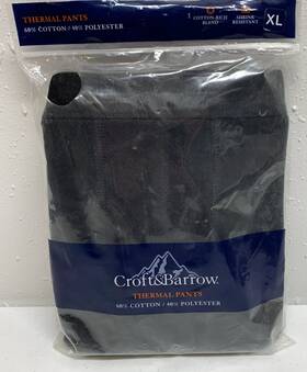 Croft & Barrow 400654079474 And Thermal Pants Underwear Long Johns Mens Xl Black New