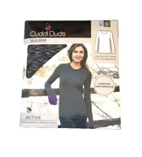 Cuddl Duds 086201315785 Warm Layer Womens Long Sleeve Crew Size L