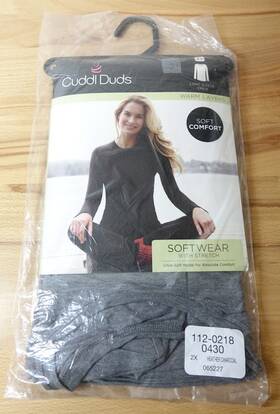 Cuddl Duds 086201366367 Softwear Stretch L/s Crew Top Warm Layers Womens 2x Heather Char New