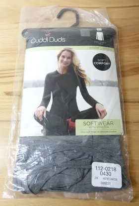 Cuddl Duds 086201366367 Softwear Stretch L/s Crew Top Warm Layers Womens 2x Heather Char New