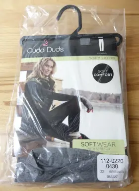 Cuddl Duds 086201366428 Softwear Stretch Leggings Warm Layers Womens 2x Heather Charcoal New