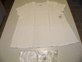 Cuddl Duds 086201493223 Softwear With Stretch Womens Short Sleeve Crew Top Size 1x Ivory Nwt