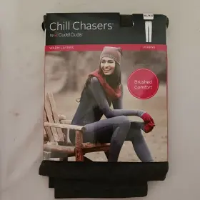 Cuddl Duds 086201529007 Leggings Xl Gray Chill Chasers Warm Layers Brushed Comfort