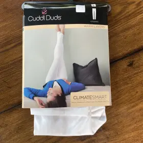 Cuddl Duds 086201911505 Climate Smart Leggings Warm Layer Size Large White Comfort Wicking
