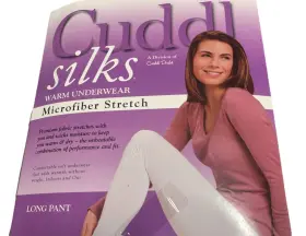 Cuddl Duds 086201914551 Silks Softwear Warm Underwear Long Black Pant Women S Size Medium Nip
