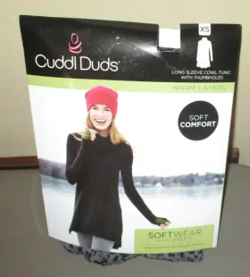 Cd8222216 Cuddl Duds 086201958968 X-small 2-4 Gray Animal Softwear Cowl Tunic With Thumbholes