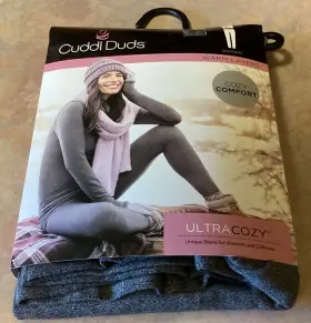 Cuddl Duds 196194498447 Warm Layers Cozy Comfort Size Large Heather Cole Gray New