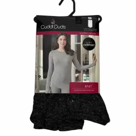 Cuddl Duds 196194499826 Women S Long Sleeve Crew With Thumbholes Sz Small Charcoal Gray Ls