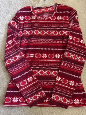 Cuddl Duds 196194513720 Nwt - Fleecewear With Stretch Size Xl Color Red/white