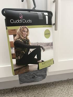 Cuddl Duds 196194519081 Warm Soft Comfort Layers Leggings L Grey