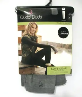 Cuddl Duds 196194519104 Womens Softwear With Stretch Leggings Size M 10-12 Heather Charcoal