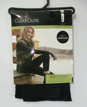 Cuddl Duds 196194519111 Womens Softwear With Stretch Leggings Size Xl 18-20 Black