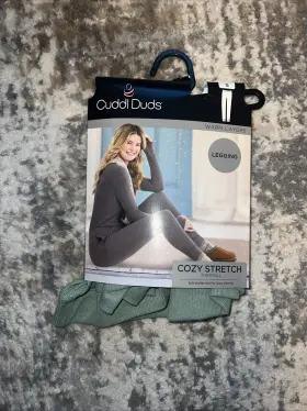 Cuddl Duds 196194523798 Womens Stretch Thermal Leggings With Pockets Size Small