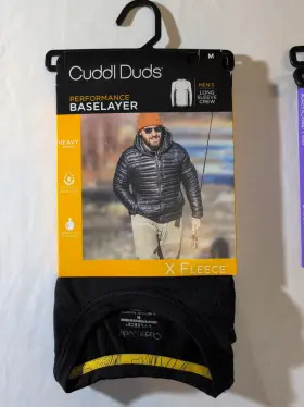 Cuddl Duds 196194555188 Men S Performance Base Layer Thermal Heavy Weight Top Long Sleeve Med