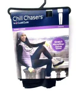 Cuddl Duds 196194585567 Chill Chasers Womens Stretch Microfiber Leggings Size Xl 18-20 Black