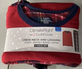 Cuddl Duds 196194823713 Climate Right Womans Base Layer Set Size Xxl 22-24 New With Tags