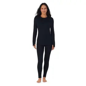 Cuddl Duds 196194970714 Womens Thermal Underwear 2-piece Leggings And Shirt Set - Base Lay