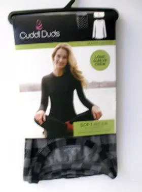 Cuddl Duds 197117343868 Womens Softwear Stretch Long Sleeve Crew Top Large 14-16 Char Check