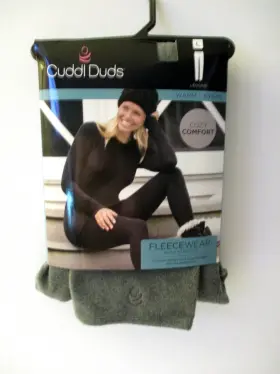 Cuddl Duds 197117348993 Womens Fleecewear With Stretch Leggings Size Large 14-16 Charcoal