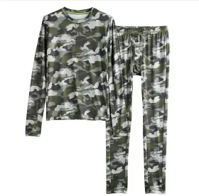 Cuddl Duds 197117355328 Nwt Boys Medium 8-10 Comfortech Stretch 2-piece Base Layer Set