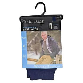 Cuddl Duds 197117358275 Performance Baselayer Waffle Thermal Pants Mens Xl 40-42 Navy Blue