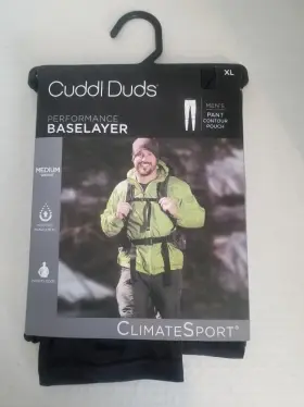 Cuddl Duds 197117364085 Climate Sport Performance Baselayer Medium Weight Black Pants Xl Nwt