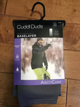 Cuddl Duds 197117364498 Men Baselayer Pants Arcticore Heavyweight Thermal Bottoms Gray Xxl