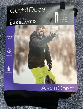 Cuddl Duds 197117364535 Performance Baselayer Pants Men X- Large Black Arcticore - Nip