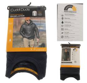Cuddl Duds 197117364962 Nwt Mens Performance Baselayer Long Sleeve Crew Top Black Inch M 40