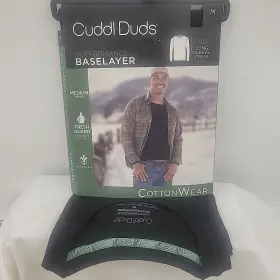 Cuddl Duds 197117376699 Mens Medium Weight Performance Baselayer Long Sleeve Crew Size M