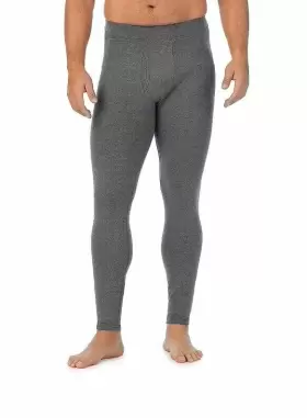 Cuddl Duds 197117376804 Cuddle Mens Performance Baselayer Pant Cotton Wear Large Gray