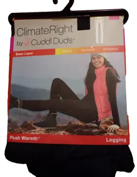 Cuddl Duds 197117502128 Climate Right Black Plush Warmth Leggings Womens Size Xs New In Pkg