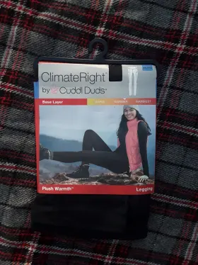 Cuddl Duds 197117502173 Climate Right Womens Plush Warmth Leggings Xxl Lounge Black New