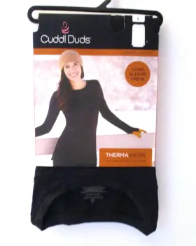 Cuddl Duds 198110165358 Womens Long Sleeve Crew Thermawear Top Size Large 14-16