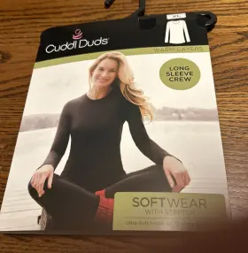 Cuddl Duds 198110168595 New Softwear With Stretch Long Sleeve Crew Neck Shirt Xl