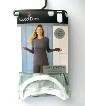 Cuddl Duds 198110174121 Womens Long Sleeve Crew Cozy Stretch Thermal Top Size Large 14-16