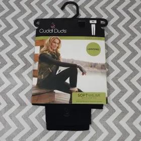 Cuddl Duds 198110183765 Softwear Stretch Leggings Size Medium 10-12 Black Modal Spandex Women