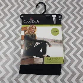 Cuddl Duds 198110183772 Softwear Stretch Leggings Size Large 14-16 Black Modal Spandex Women
