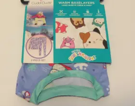 Cuddl Duds 198110220071 Squishmallows 2 Piece Warm Baselayer Set Boys Girls Small Pant Shirt